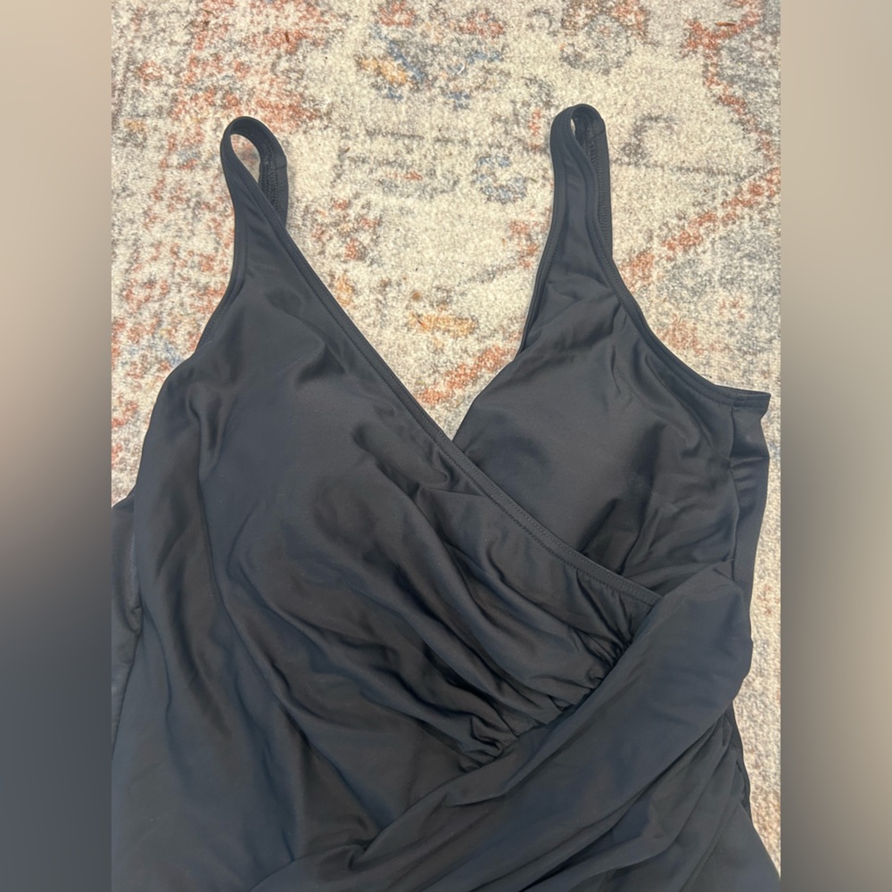 Miraclesuit Must Haves Oceanus One Piece Swimsuit Black Sz 14** Slimming Shaping - Picture 3 of 9